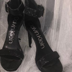 Black Sparkly Calvin Klein Heels